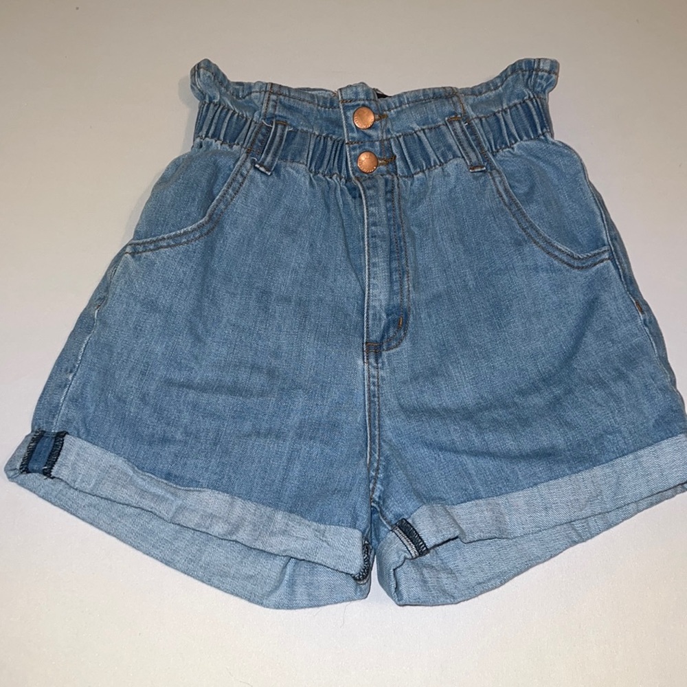 Like New!!! Paper Bag Denim Shorts!